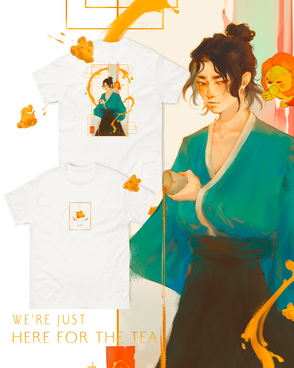Here for the Tea - T-Shirt — Haroodles